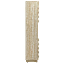 Load image into Gallery viewer, Render Tall Narrow Faux Travertine Linen Storage Cabinet by Modway