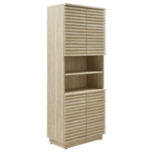 Load image into Gallery viewer, Render Tall Faux Travertine Linen Storage Cabinet by Modway