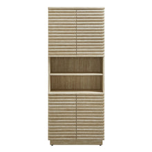 Load image into Gallery viewer, Render Tall Faux Travertine Linen Storage Cabinet by Modway