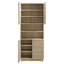 Load image into Gallery viewer, Render Tall Faux Travertine Linen Storage Cabinet by Modway