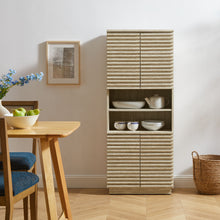 Load image into Gallery viewer, Render Tall Faux Travertine Linen Storage Cabinet by Modway