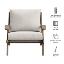 Load image into Gallery viewer, Saratoga Outdoor Patio Teak Wood Armchair by Modway