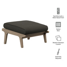 Load image into Gallery viewer, Saratoga Outdoor Patio Teak Ottoman by Modway