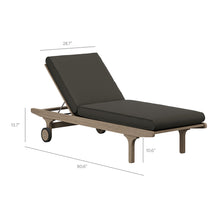 Load image into Gallery viewer, Saratoga Outdoor Patio Teak Chaise Lounge Chair by Modway