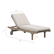 Load image into Gallery viewer, Saratoga Outdoor Patio Teak Chaise Lounge Chair by Modway