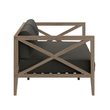 Load image into Gallery viewer, Northlake Outdoor Patio Teak Wood Loveseat and Ottoman Set by Modway