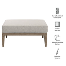 Load image into Gallery viewer, Northlake Outdoor Patio Teak Ottoman by Modway