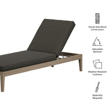 Load image into Gallery viewer, Northlake Outdoor Patio Teak Chaise Lounge by Modway