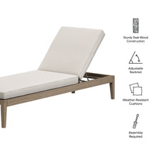 Load image into Gallery viewer, Northlake Outdoor Patio Teak Chaise Lounge by Modway