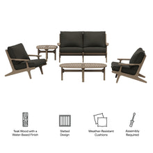 Load image into Gallery viewer, Saratoga 5-Piece Outdoor Patio Teak Wood Furniture Set by Modway