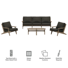 Load image into Gallery viewer, Saratoga 4-Piece Outdoor Patio Teak Wood Furniture Set by Modway