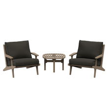 Load image into Gallery viewer, Saratoga 3-Piece Outdoor Patio Teak Wood Furniture Set with Lounge Chairs and Side Table by Modway