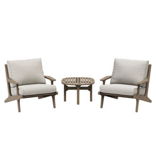 Load image into Gallery viewer, Saratoga 3-Piece Outdoor Patio Teak Wood Furniture Set with Lounge Chairs and Side Table by Modway