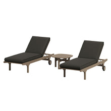 Load image into Gallery viewer, Saratoga Outdoor Patio Teak Wood 3-Piece Chaise Lounge Furniture Set by Modway