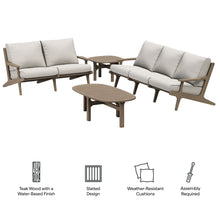 Load image into Gallery viewer, Saratoga 4-Piece Outdoor Patio Teak Wood Furniture Set by Modway