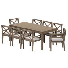 Load image into Gallery viewer, Northlake 9-Piece Outdoor Patio Teak Wood Dining Set by Modway