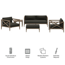 Load image into Gallery viewer, Northlake 5-Piece Outdoor Patio Teak Wood Furniture Set by Modway