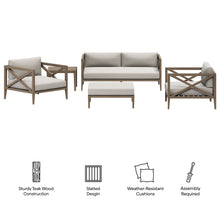 Load image into Gallery viewer, Northlake 5-Piece Outdoor Patio Teak Wood Furniture Set by Modway