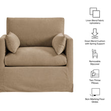 Load image into Gallery viewer, Wellfleet Slipcovered Linen-Blend Armchair by Modway