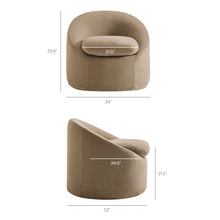 Load image into Gallery viewer, Sadie Slipcovered Linen-Blend Round Accent Chair by Modway