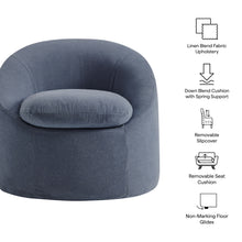 Load image into Gallery viewer, Sadie Slipcovered Linen-Blend Round Accent Chair by Modway