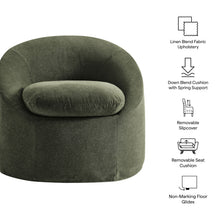 Load image into Gallery viewer, Sadie Slipcovered Linen-Blend Round Accent Chair by Modway