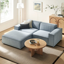 Load image into Gallery viewer, Restore 3-Piece Performance Fabric Upholstered Modular Loveseat with Ottoman by Modway