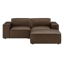 Load image into Gallery viewer, Restore 3-Piece Vegan Leather Modular Loveseat with Ottoman by Modway