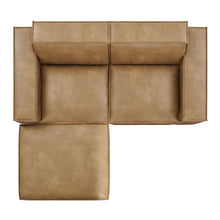 Load image into Gallery viewer, Restore 3-Piece Vegan Leather Modular Loveseat with Ottoman by Modway