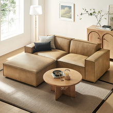 Load image into Gallery viewer, Restore 3-Piece Vegan Leather Modular Loveseat with Ottoman by Modway