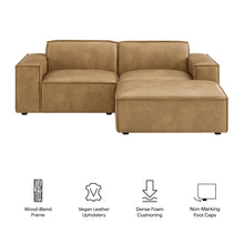 Load image into Gallery viewer, Restore 3-Piece Vegan Leather Modular Loveseat with Ottoman by Modway