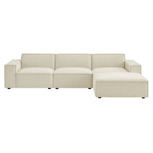 Load image into Gallery viewer, Restore 4-Piece Performance Fabric Upholstered Modular Sofa Set with Ottoman by Modway