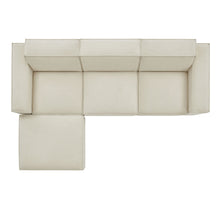 Load image into Gallery viewer, Restore 4-Piece Performance Fabric Upholstered Modular Sofa Set with Ottoman by Modway