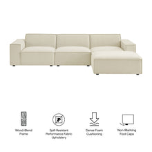 Load image into Gallery viewer, Restore 4-Piece Performance Fabric Upholstered Modular Sofa Set with Ottoman by Modway