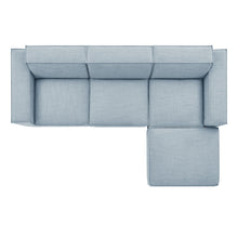 Load image into Gallery viewer, Restore 4-Piece Performance Fabric Upholstered Modular Sofa Set with Ottoman by Modway