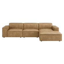 Load image into Gallery viewer, Restore 4-Piece Vegan Leather Modular Sofa Set with Ottoman by Modway
