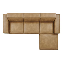 Load image into Gallery viewer, Restore 4-Piece Vegan Leather Modular Sofa Set with Ottoman by Modway