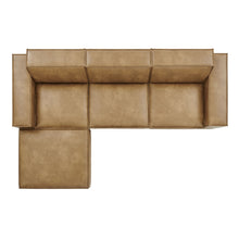 Load image into Gallery viewer, Restore 4-Piece Vegan Leather Modular Sofa Set with Ottoman by Modway