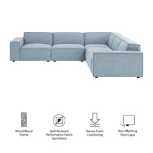 Load image into Gallery viewer, Restore 5-Piece Performance Fabric Upholstered Modular L-Shaped Sofa by Modway