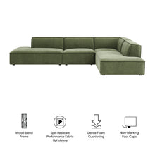 Load image into Gallery viewer, Restore 4-Piece Performance Fabric Upholstered Modular L-Shaped Armless Sectional Sofa by Modway