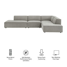 Load image into Gallery viewer, Restore 4-Piece Performance Fabric Upholstered Modular L-Shaped Armless Sectional Sofa by Modway