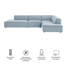 Load image into Gallery viewer, Restore 4-Piece Performance Fabric Upholstered Modular L-Shaped Armless Sectional Sofa by Modway