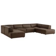 Load image into Gallery viewer, Restore 6-Piece Vegan Leather U-Shaped Armless Sectional Sofa by Modway