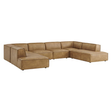 Load image into Gallery viewer, Restore 6-Piece Vegan Leather U-Shaped Armless Sectional Sofa by Modway