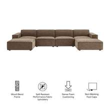Load image into Gallery viewer, Restore 6-Piece Performance Fabric Upholstered Modular Sectional Sofa by Modway