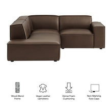 Load image into Gallery viewer, Restore 3-Piece Vegan Leather Modular L-Shaped Sectional Sofa by Modway