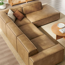 Load image into Gallery viewer, Restore 4-Piece Vegan Leather Modular L-Shaped Sofa by Modway