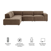 Load image into Gallery viewer, Restore 4-Piece Performance Fabric Upholstered Modular L-Shaped Sofa by Modway