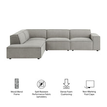 Load image into Gallery viewer, Restore 4-Piece Performance Fabric Upholstered Modular L-Shaped Sofa by Modway