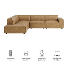 Load image into Gallery viewer, Restore 4-Piece Vegan Leather Modular L-Shaped Sofa by Modway